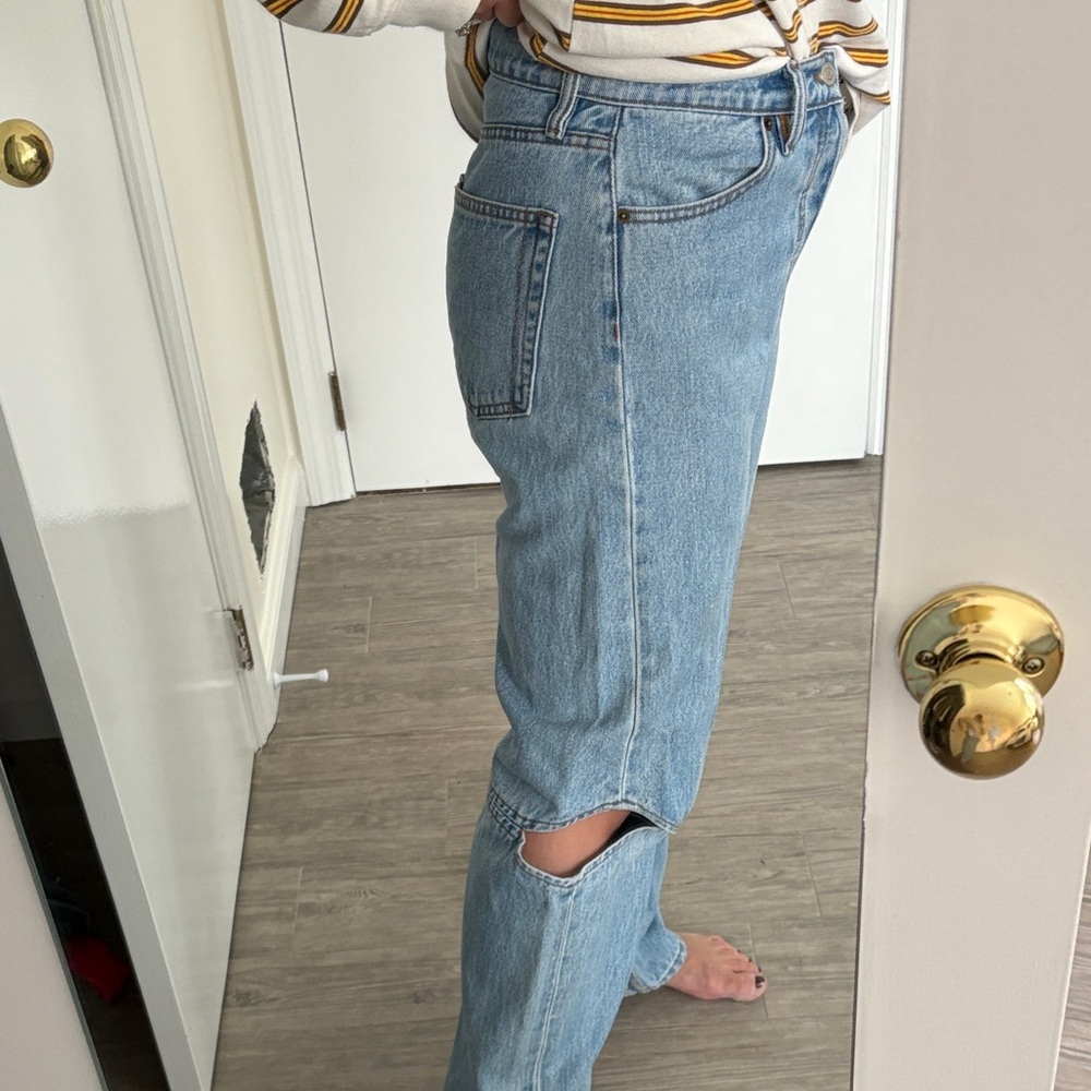 Light Blue Straight Leg Women’s Jeans - Picture 3 of 5